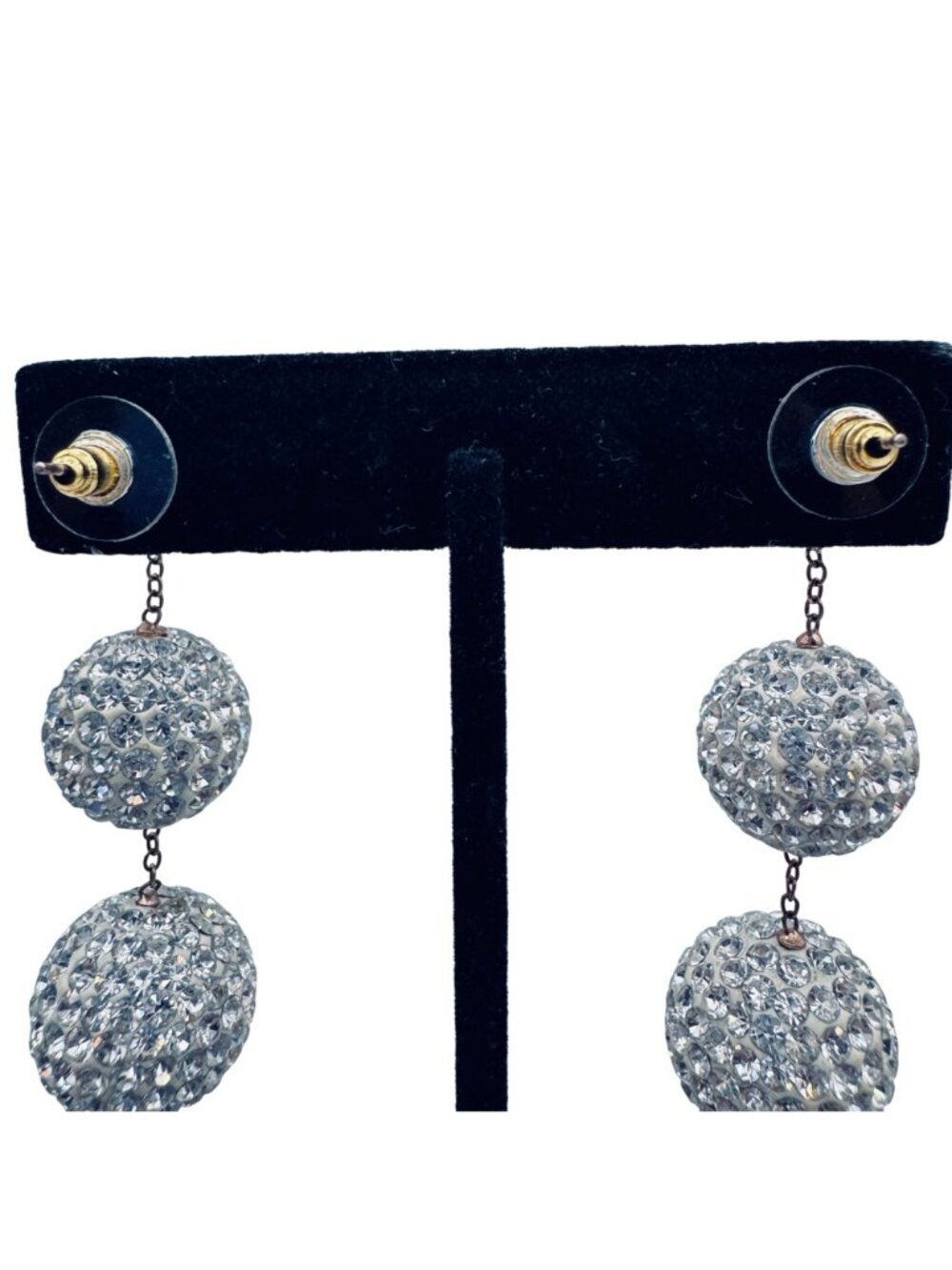 Sparkle Balls Dangle Earrings Disco Bon-Bon Drop Goth Glam Peacock Pink Lot of 3 - Picture 6 of 11